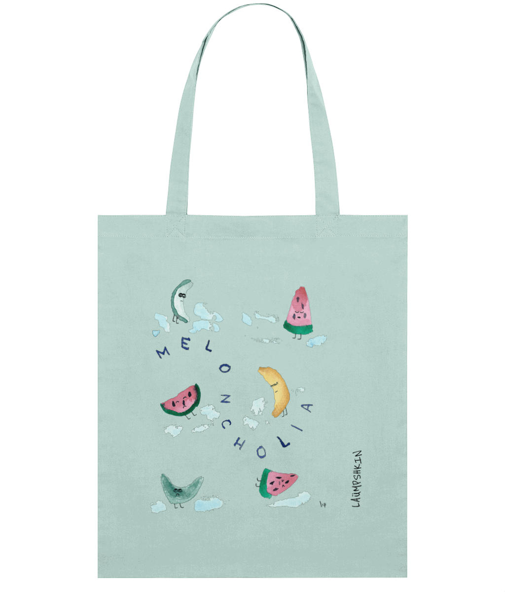 Meloncholia Light organic cotton tote bag