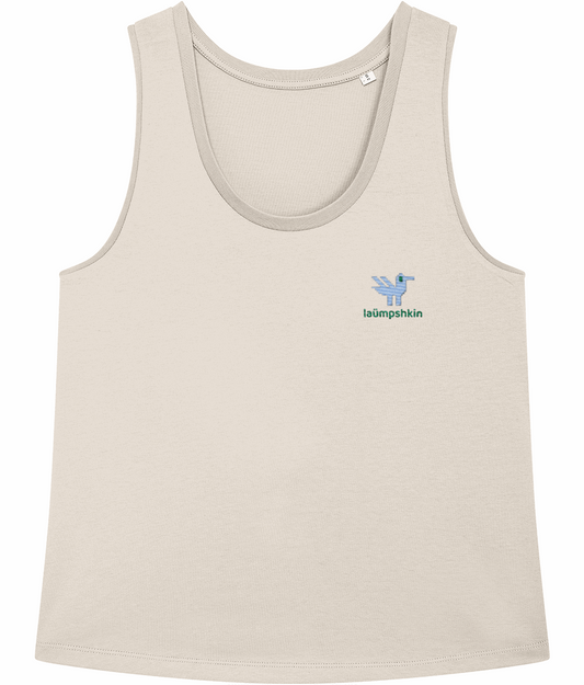 Duck Embroidered organic cotton tank top