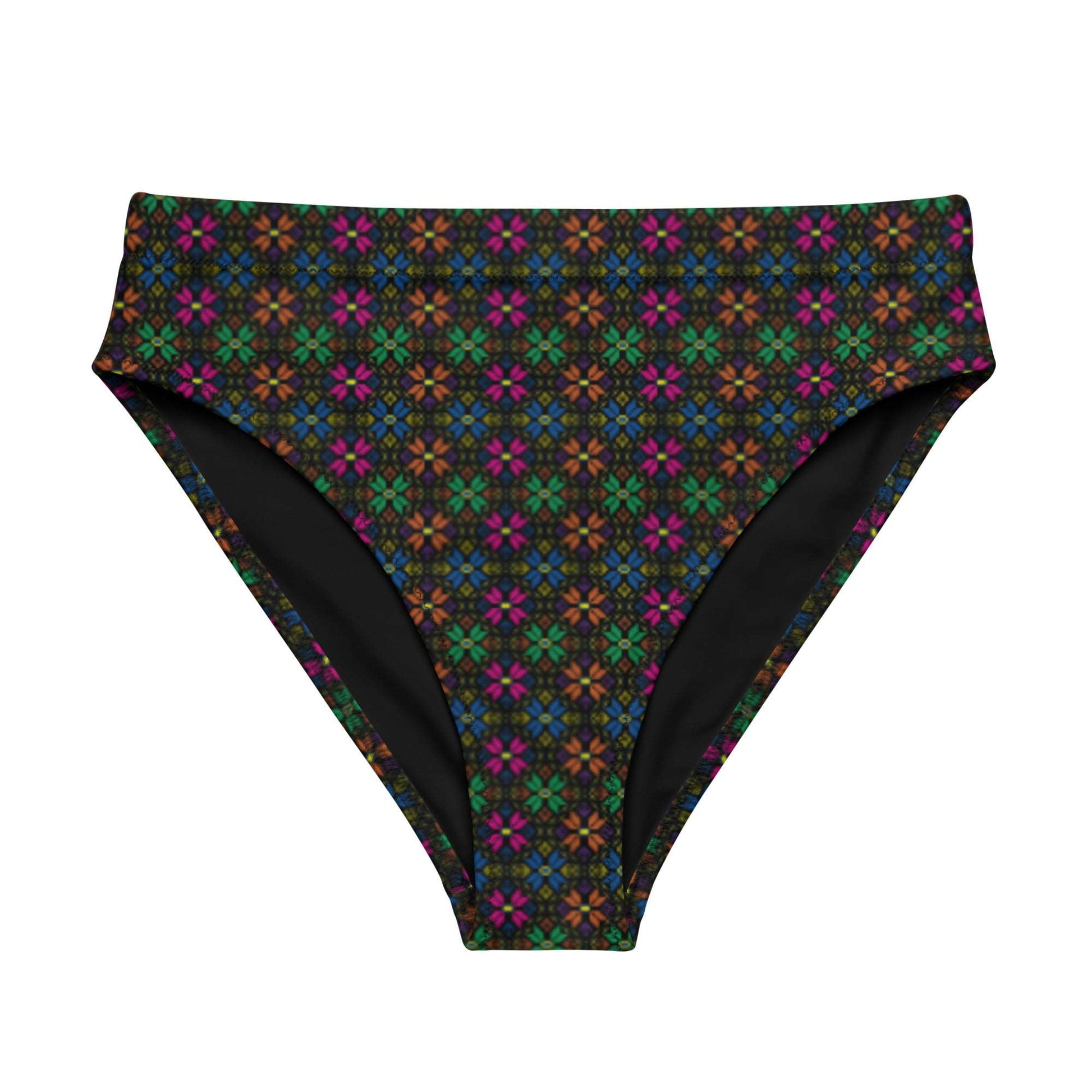 Synth Flower Recycled high-waisted bikini bottom