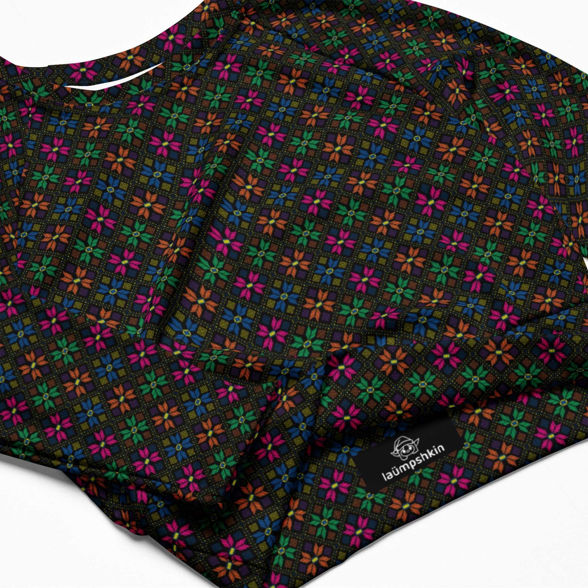 Synth Flower Recycled long-sleeve crop top