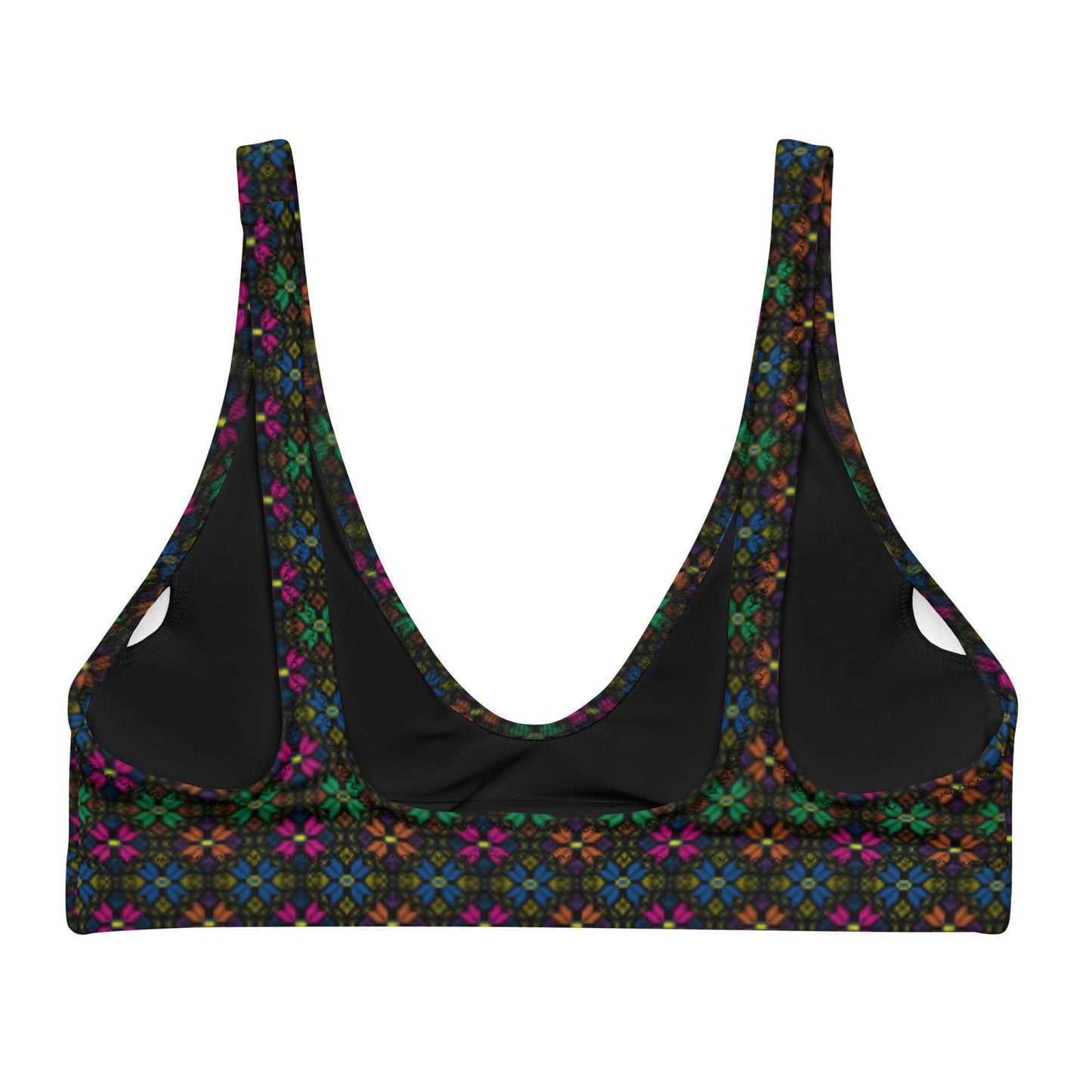 Synth Flower Recycled padded bikini top