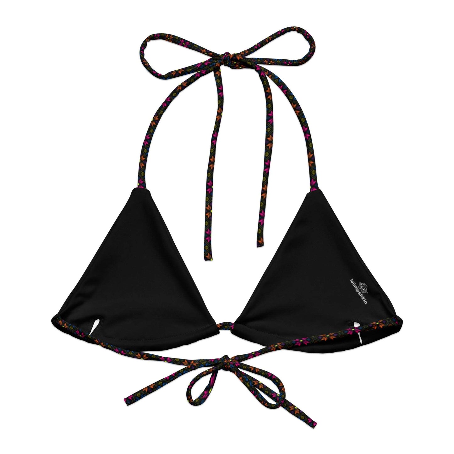 Synth Flower Recycled string bikini top