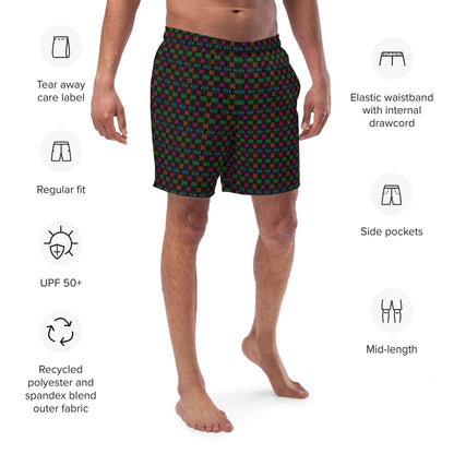 Synth Flower Men's Recycled swim trunks